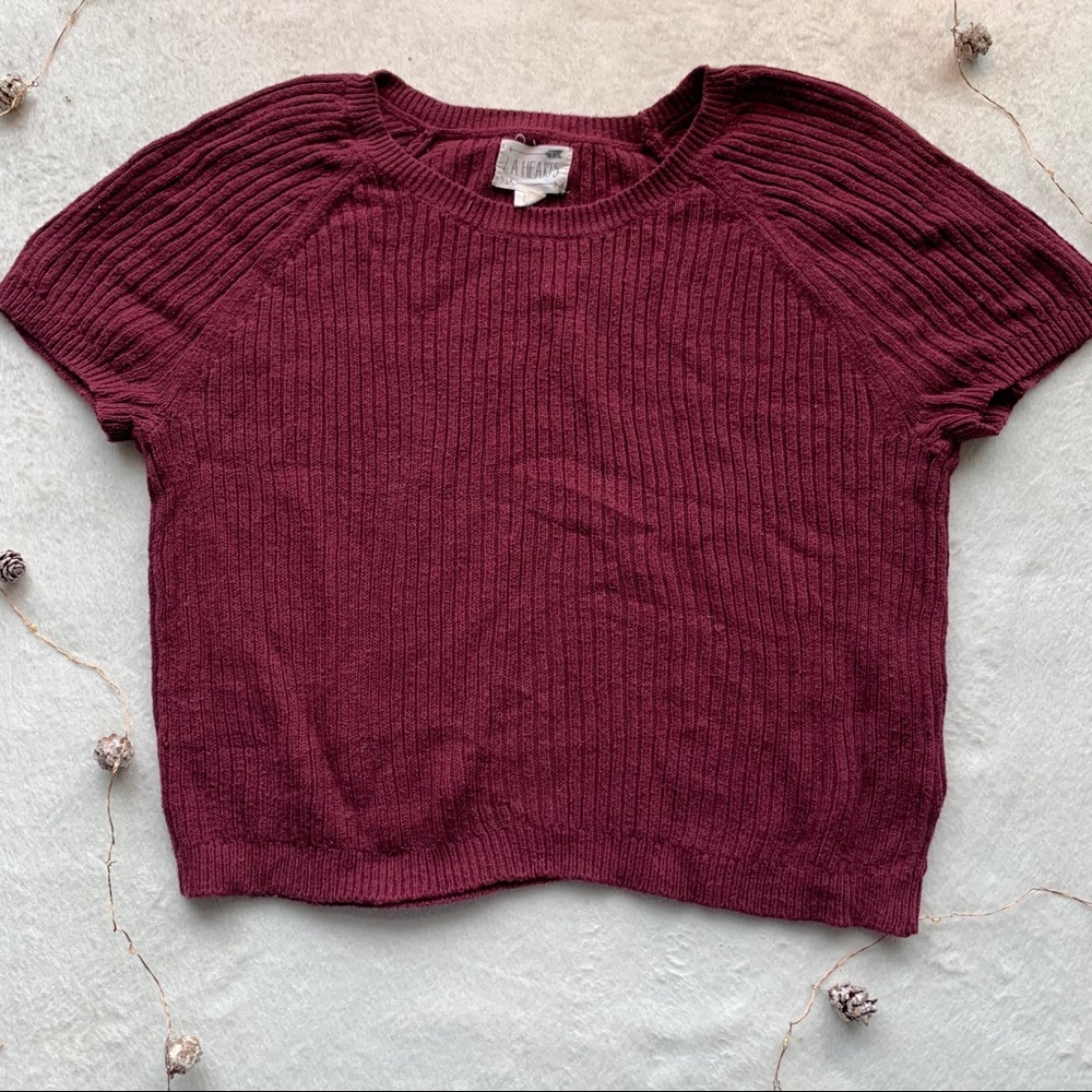 LA  hearts cropped sweater